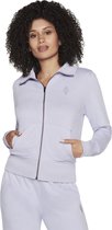 Skechers The Hoodless Hoodie Diamond Jacket W3JA262-LVLP, Femme, Violet, Sweat-shirt, taille : L