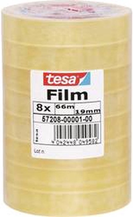 tesa 57208-00001-01 tesafilm Standard Transparant (l x b) 66 m x 19 mm 8 stuk(s)