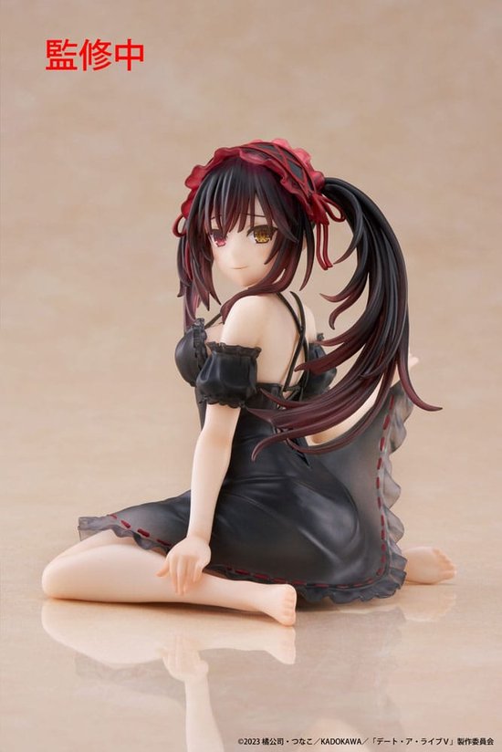 Statue de bureau en PVC Date A Live V , figurine mignonne Kurumi Tokisaki, vêtements de nuit Ver. 13 cm