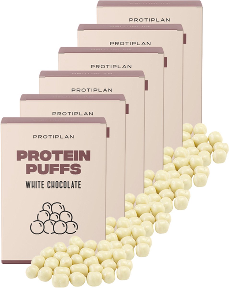 Goedkoopste Protiplan | Witte Chocolade Bolletjes | 6 stuks | 6 x 7 x 38 gram | Low carb snack | Snel afvallen zonder hongergevoel!