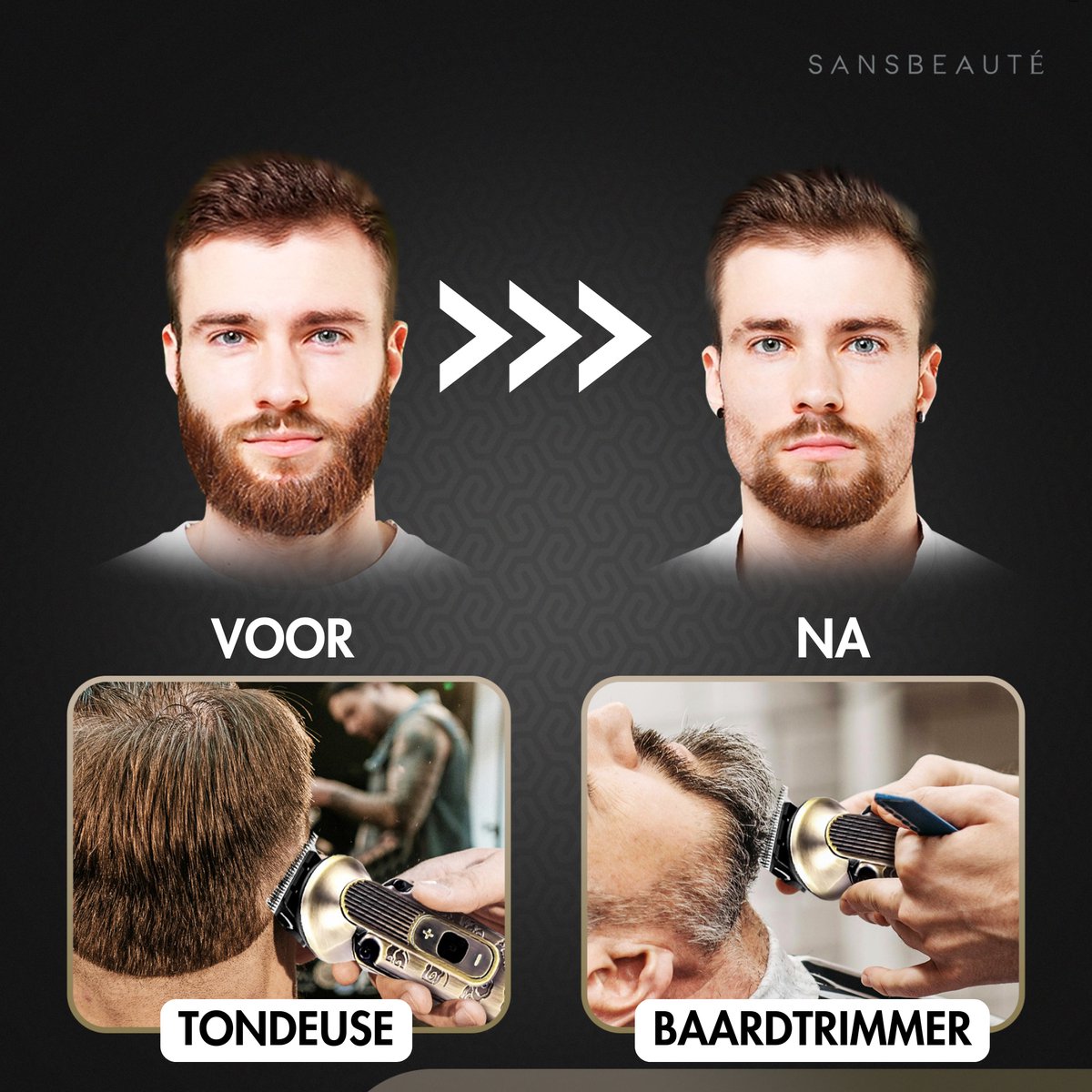 Sansbeauté 9-in-1 Baardtrimmer Mannen thumbnail 4