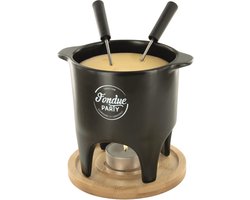 OTIX Kaasfondue set - fonduepannen met brander - 2 personen - Fondueset - met vorkjes - Chocolade - Fondue