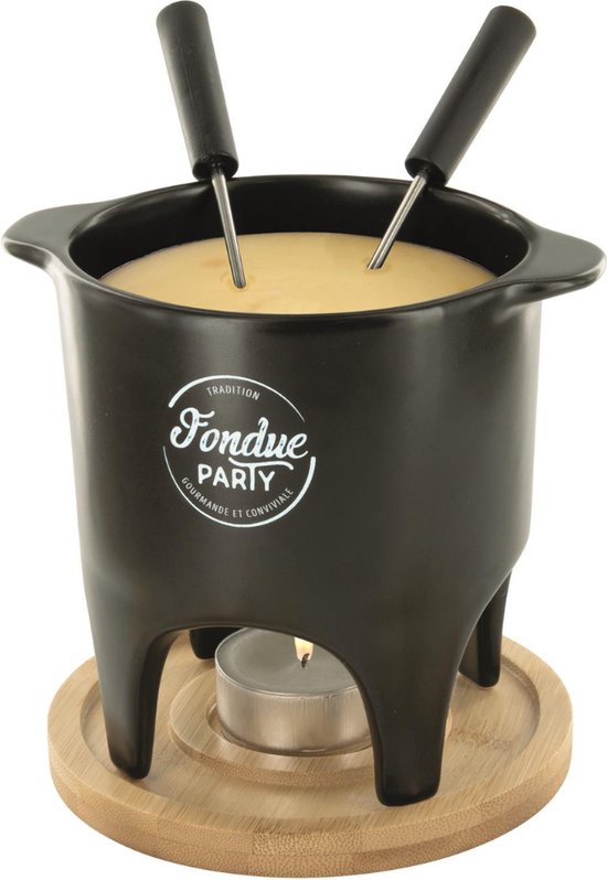 OTIX Kaasfondue set - fonduepannen met brander - 2 personen - Fondueset - met vorkjes - Chocolade - Fondue