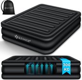 KESSER® Luchtbed Opblaasbaar Matras met Ingebouwde Elektrische Pomp Verhoogd Opblaasbaar Matras voor Overnachtende Gasten met Opbergtas en Reparatiekit - Dubbel Zwart