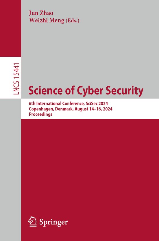 Lecture Notes in Computer Science15441- Science of Cyber Sec ... - cover
