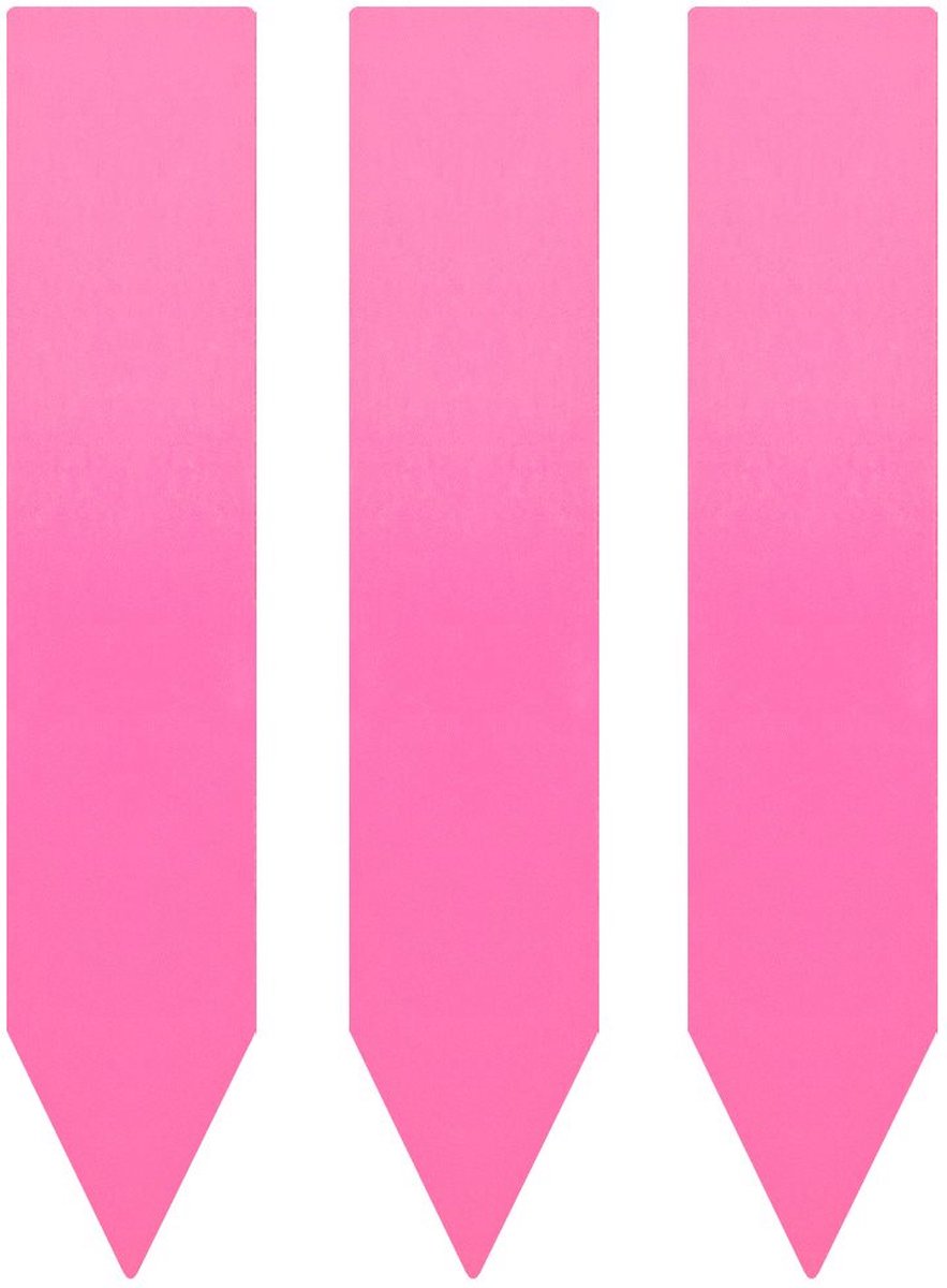 CombiCraft steeketiketten van PVC 20 x 100 mm roze - 100 stuks
