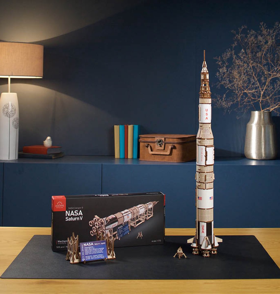 UGEARS 3D Modelbouw - Nasa Saturn V - Mechanisch Bouwpakket Hout - Educatief Speelgoed — afbeelding 22