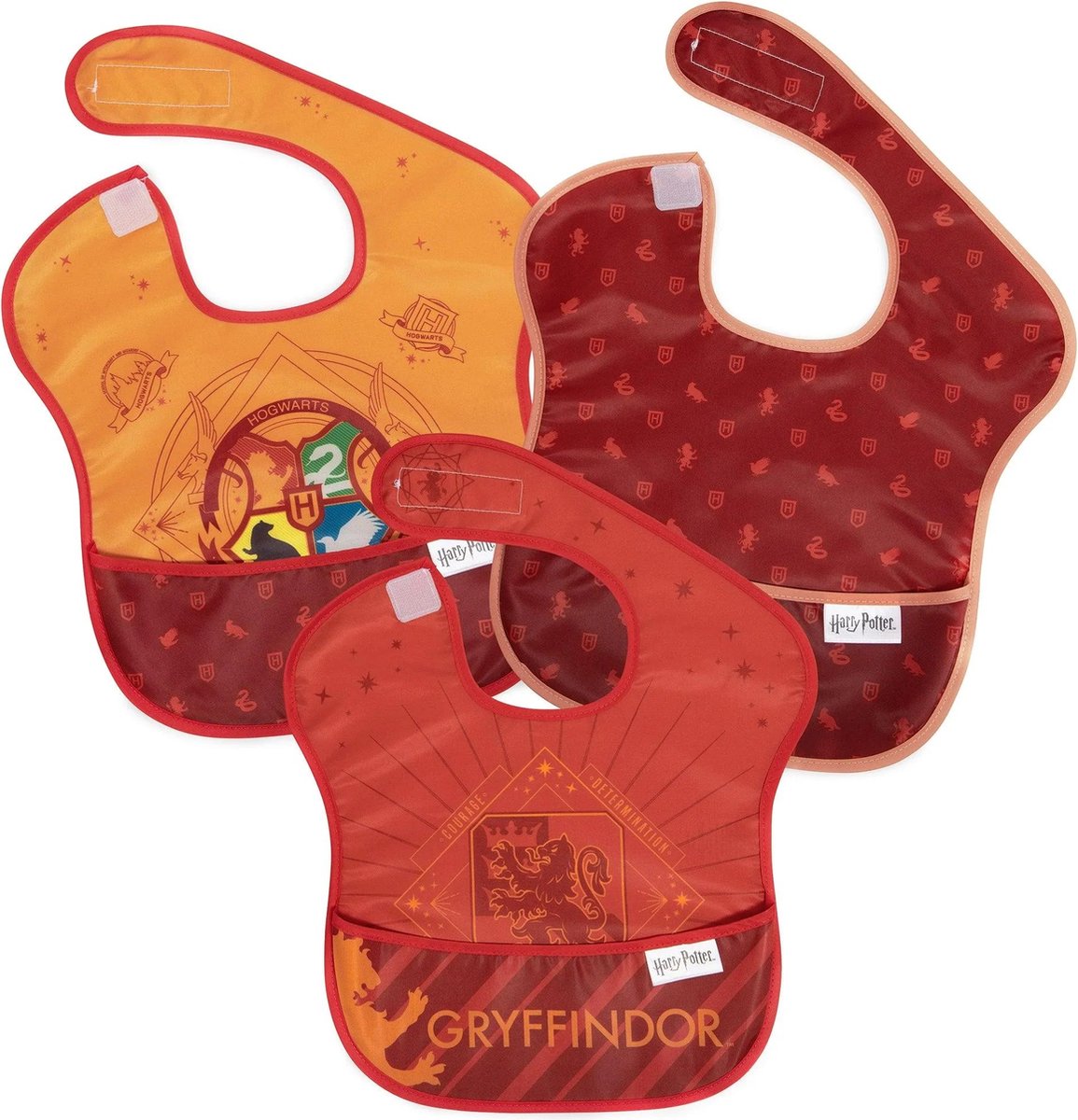 Bumkins - SuperBib® Baby Slab (3 stuks) - Harry Potter™ Gryffindor (6-24 maanden)