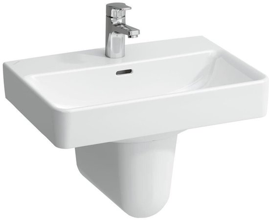 Lavabo Compact, 600x380 mm, 1 trou pour robinetterie, blanc