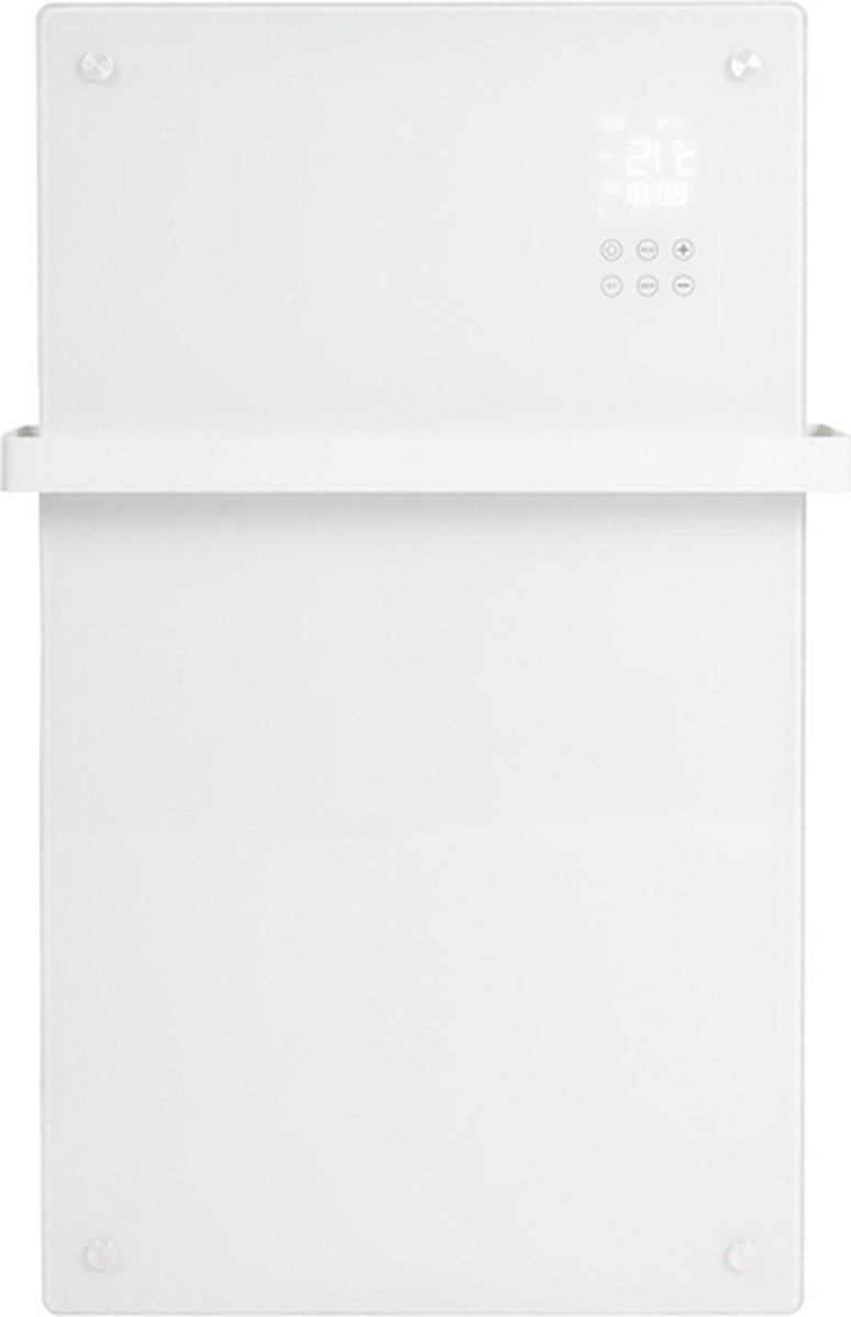 Eurom Alutherm Infrarood paneel - 81.5x43.8cm - IP24 - 1200watt - wifi - wand- Verticaal - metaal/glas - wit