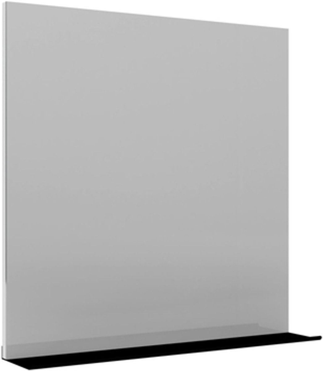 Allibert Sitio spiegel 60x70cm met planchet zwart mat
