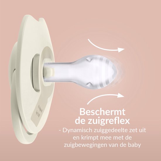 Difrax LOVI Dynamische Prime Fopspeen - 18+ Maanden - Oranje & Bruin - 2 Stuks van Merkloos — afbeelding 3