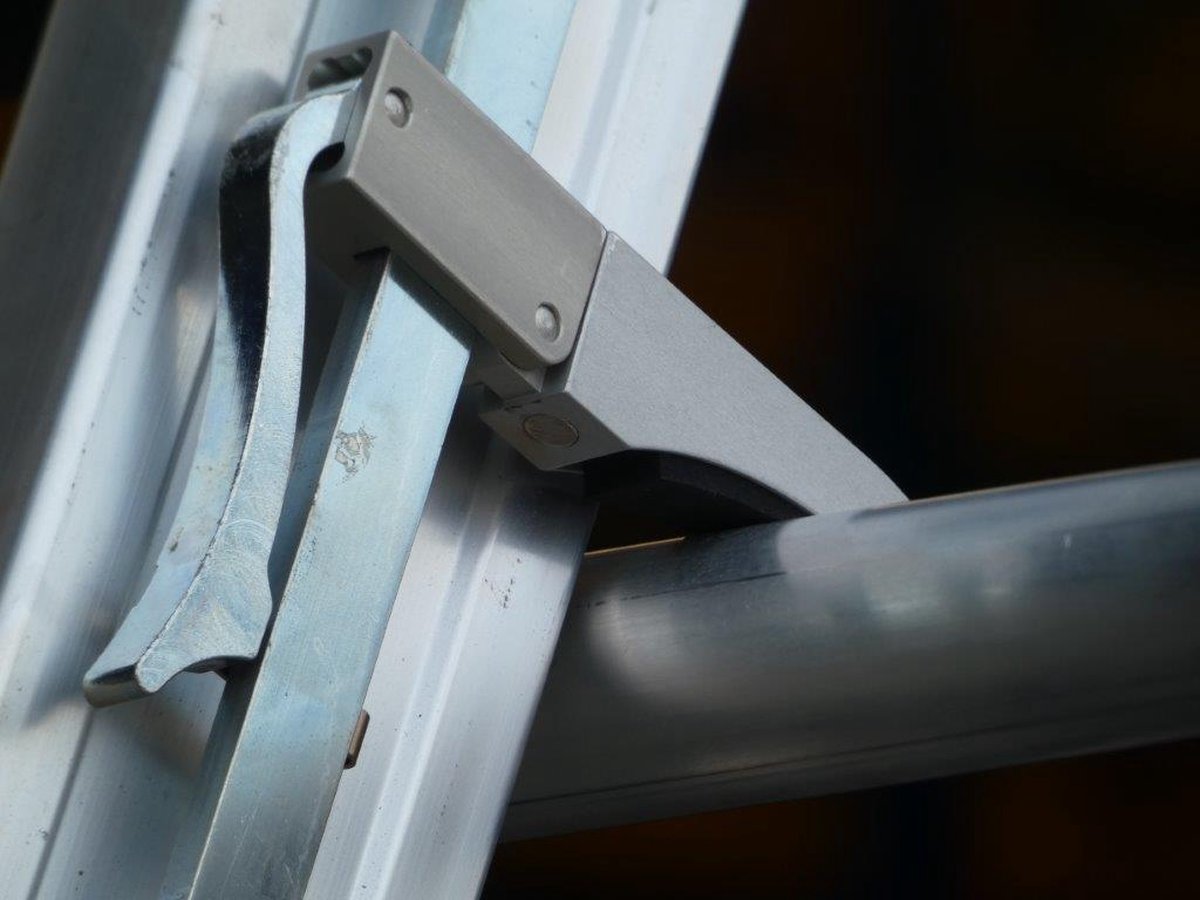 Professionele Schuifladder | 2-delig |gecoat | 2x12 treden | Top Safe Systeem |Aluminium | Anti slip | EN 131-1 + 2, NEN 2484, TÜV en GS gecertificeerd