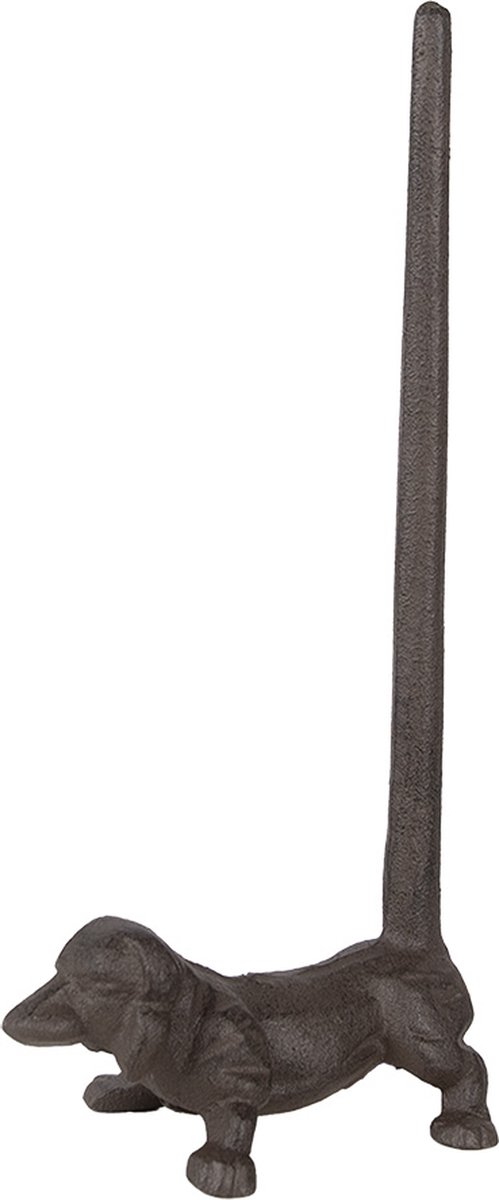 Clayre & Eef Keukenrolhouder Hond 14x8x30 cm Bruin Metaal
