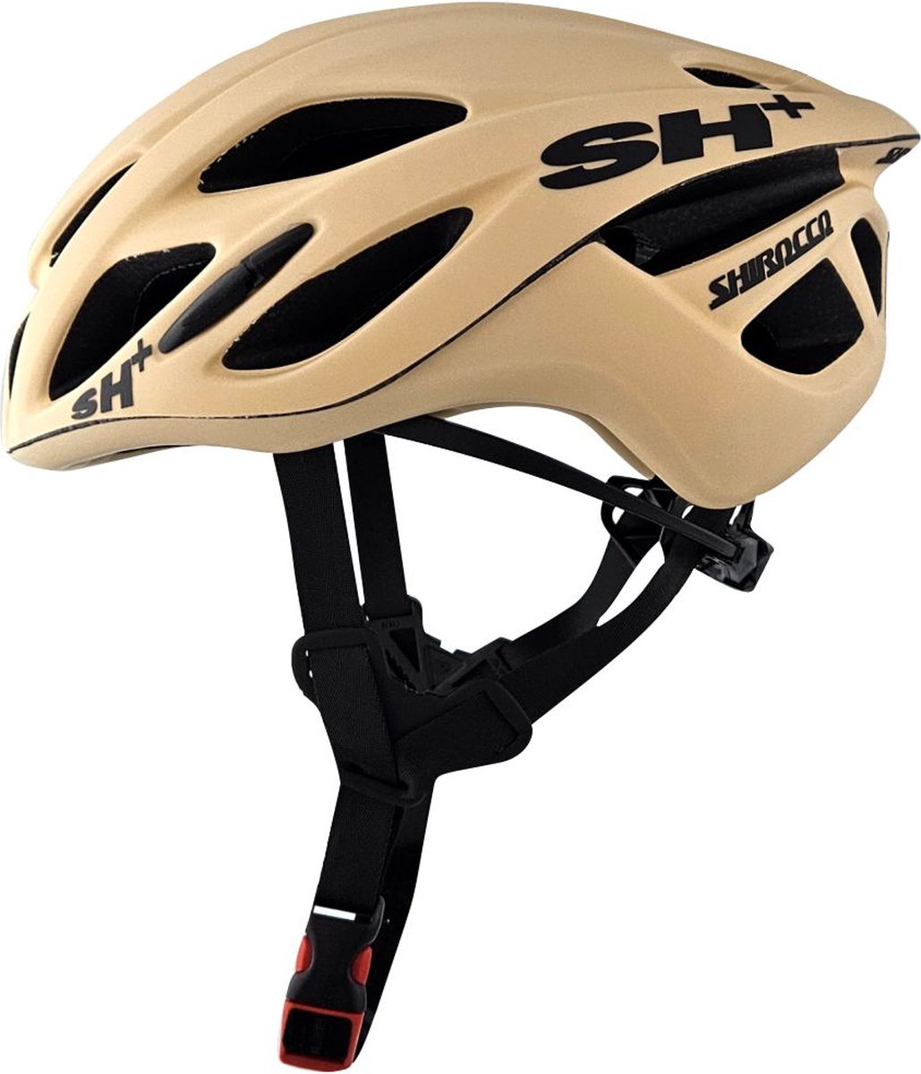 SH+ e-bike Fietshelm - SHIROCCO GHIAIA - Unisex - Lichtgewicht 260 gram - 21 Ventilatiegaten - Gemaakt in Italië - Voor een hoofdomtrek van 58 tot en met 61 CM - Mat Khaki