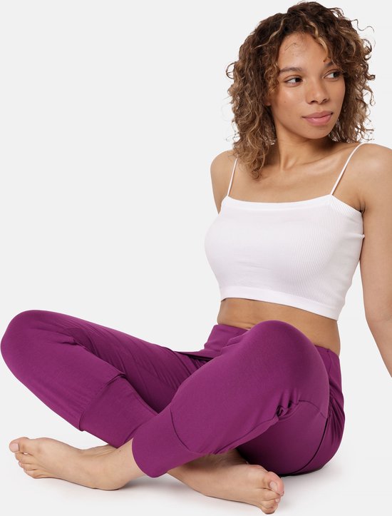 Bellivalini Dames Yogabroek - Sport - Vrijetijdsbroek - Lang - Viscose - Sportbroek - BLV-BLV50-276-YPS - Fuchsia - XXL — afbeelding 5