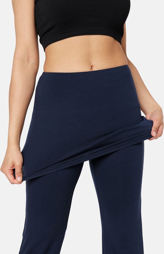 Bellivalini Dames Yogabroek - Sport - Vrijetijdsbroek - Lang - Viscose - Sportbroek - BLV-BLV50-276-YPS - Donkerblauw - XXL van Bellivalini — afbeelding 5