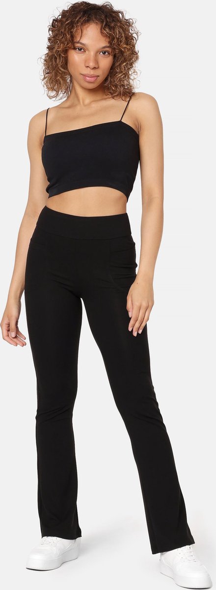 Bellivalini Dames Yogabroek - Sport - Vrijetijdsbroek - Lang - Viscose - Sportbroek - BLV-BLV50-282-YPF - Zwart - XS van Bellivalini — afbeelding 2