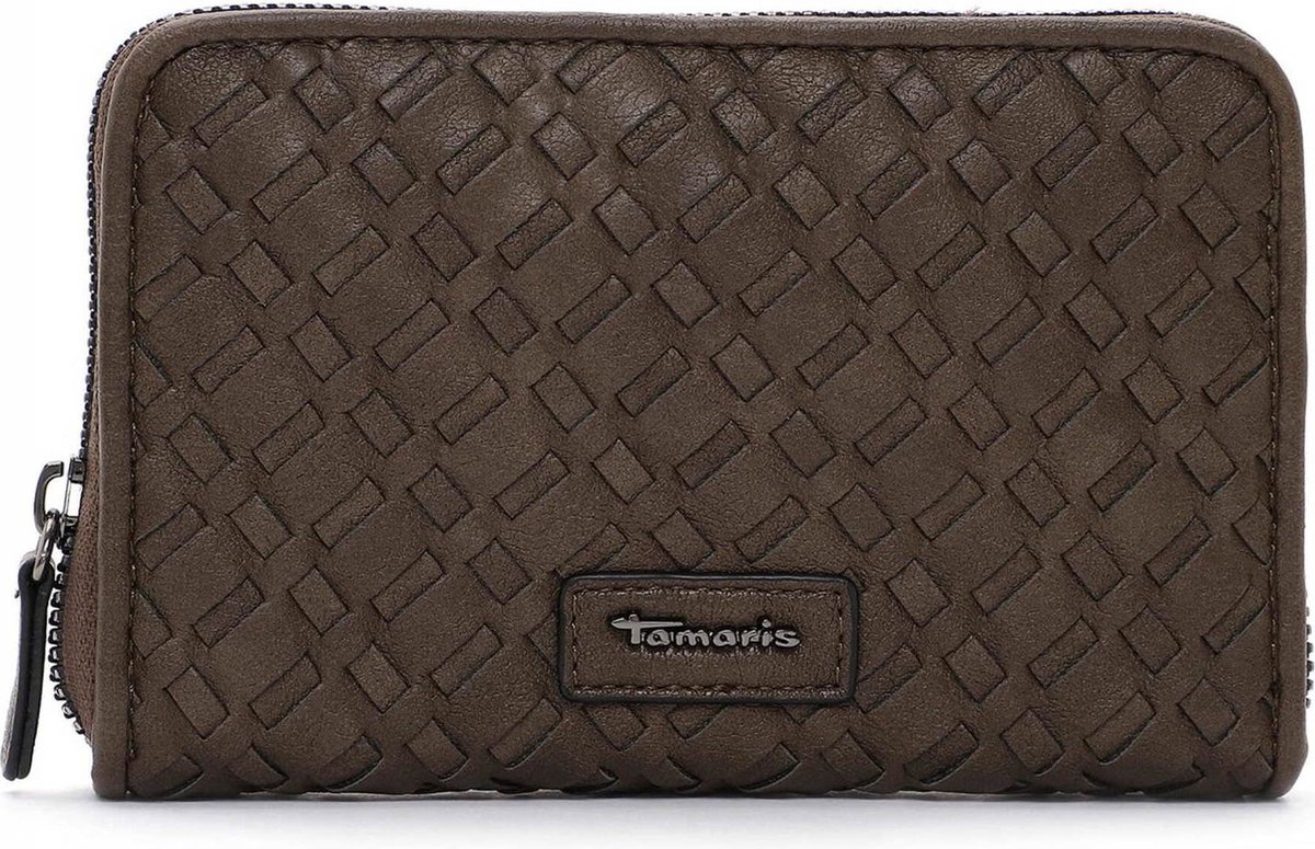 Tamaris Portemonnee Jelena Zip Around Wallet Mud Donkerbruin