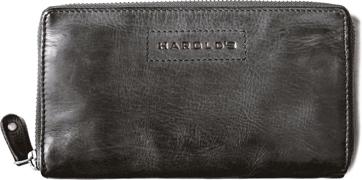 HAROLD'S Portemonnee Submarine Zip Wallet Black Zwart
