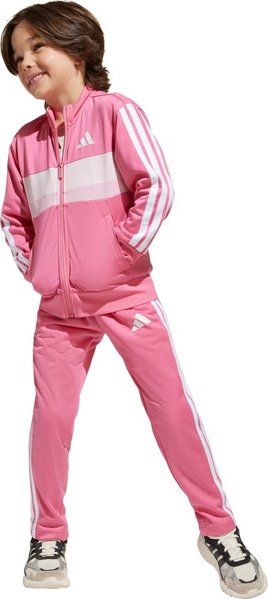 Adidas Sportswear Seasonal Essentials Tiberio 3-Stripes Tricot Trainingspak Kids - Kinderen - Roze