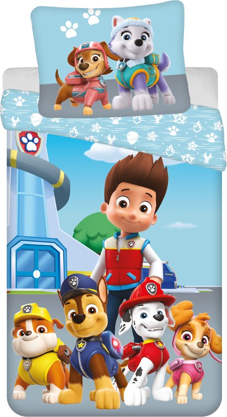 Paw Patrol dekbedovertrek 140 x 200 cm katoen