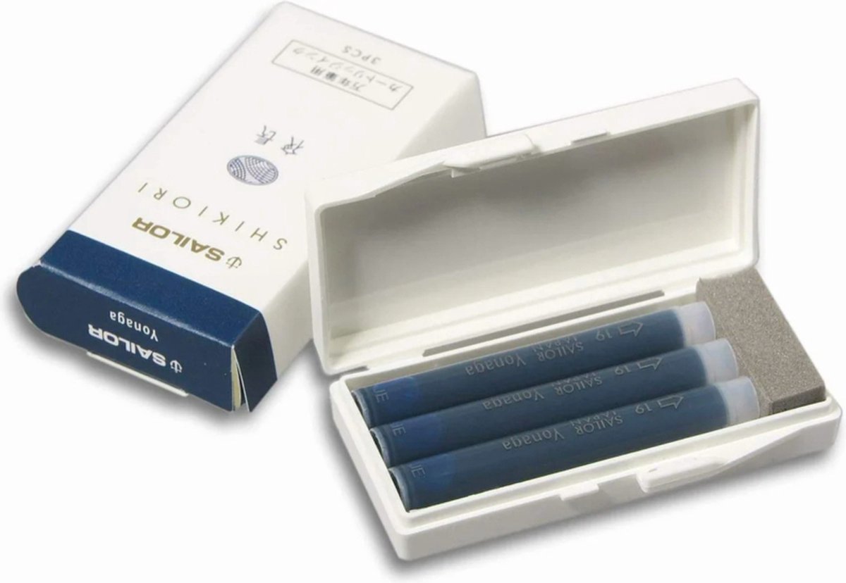 Sailor set van 3 Ink Cartridges Shikiori, Sansui Yonaga - Donker Blauw