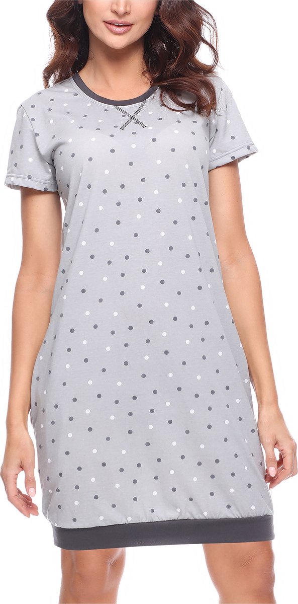 Merry Style Dames Pyjama - Korte mouwen – Katoen – Donkergrijs – M - MS-MS10-184-ND