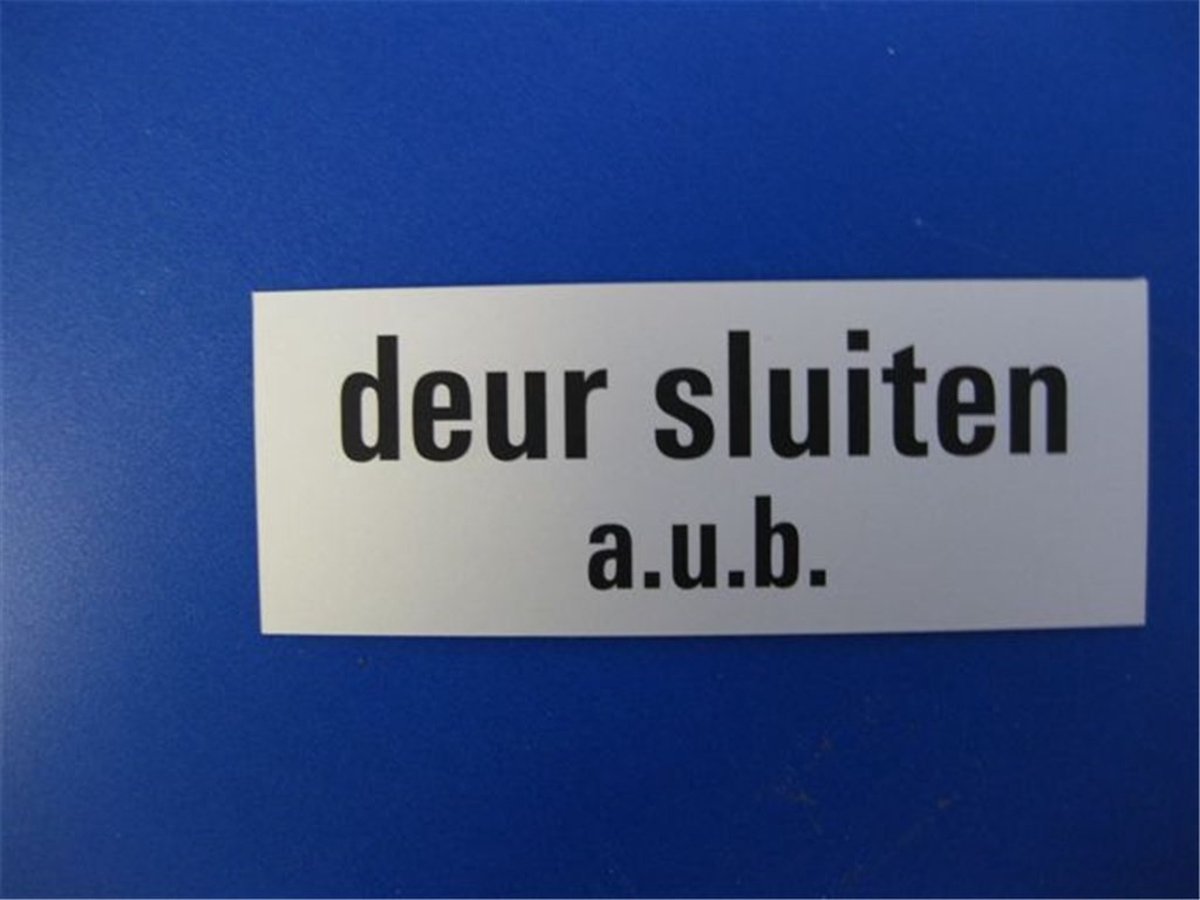 Tekstplaat 130X50Mm Alu Deur Sluiten