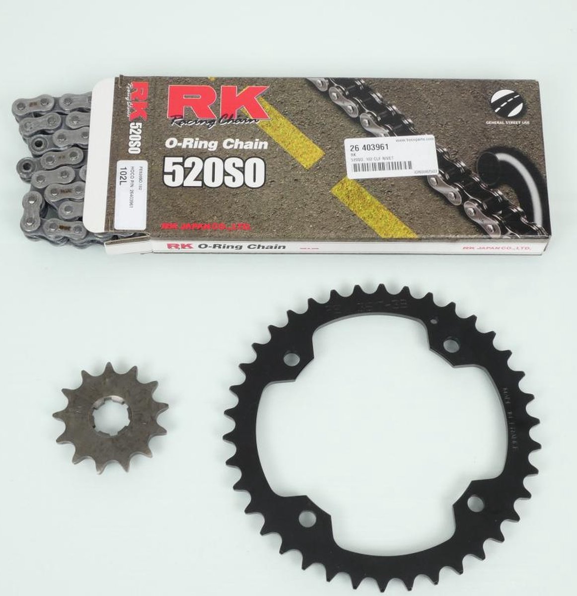 fe kettingset voor yamaha 350 raptor quad 2004 tot 2018 13x38 p 520 al 125mm nieuw