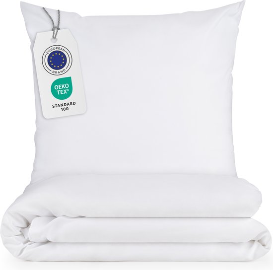 Blumtal Evolon® Dekbedovertrek met Kussensloop - Anti-Allergisch - Tegen huisstofmijt -140 x 200 cm - 1 Kussensloop 40 x 80 cm - Wit