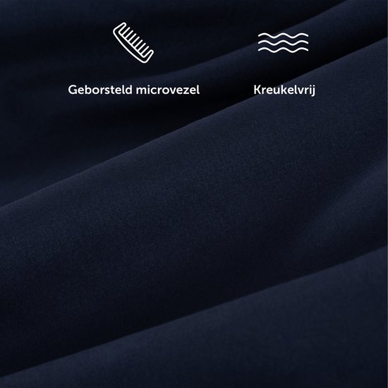 Blumtal Evolon® Housse de couette avec Kussensloop - Anti-Allergique - Contre les acariens - 200 x 200 cm - 2 Taies d'oreiller 65 x 65 cm - Bleu foncé