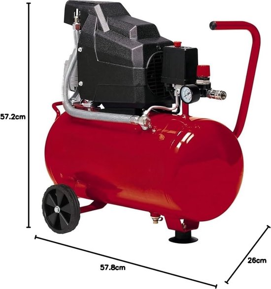White-Label® Stille Compressor - Airpress - Luchtcompressor - Rood — afbeelding 2