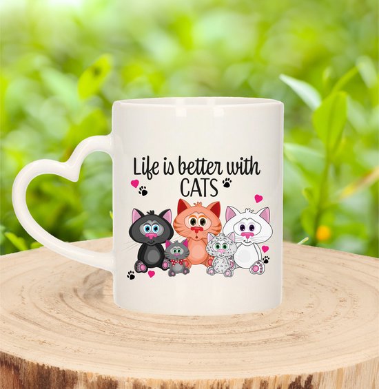 Vixar Tasse En Céramique Colorée Avec Inscription « Life Is Better With