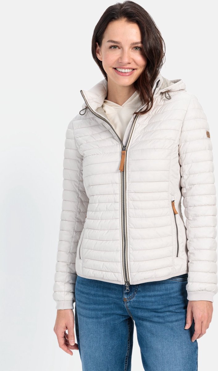 camel active Lichtgewicht gewatteerde jas gemaakt van gerecycled polyamide - Maat womenswear-34 - Wolwit