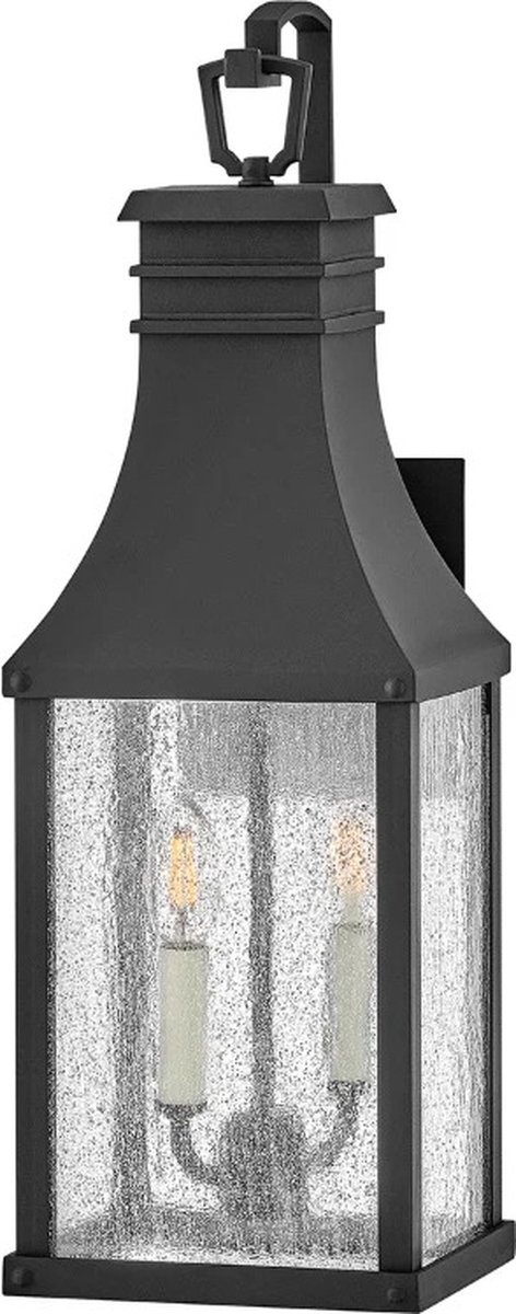 Hinkley LED Wand Buitenlamp Beacon Hill | 2X E14 Max 40W | IP44 | Dimbaar | Museum Black