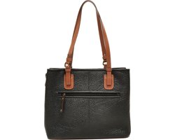 Berba Medium Shopper Dames - Schoudertas - Leer - Chamonix - Zwart