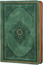 Victoria's Journals - Carnet A5 - Old Book Journal - Vintage - Hardcover en Cuir végétalien de Premium - 256 pages de Papier de Premium (vert foncé) ( Blanco)