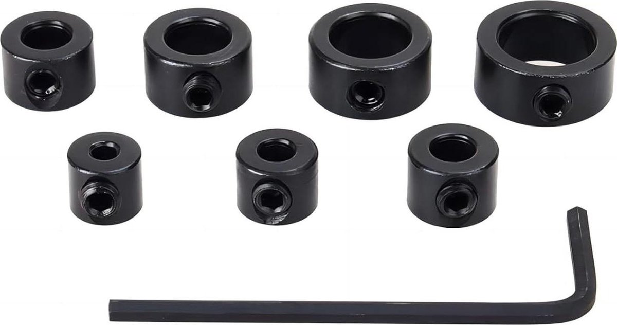 Diepteaanslagset 8 stuks - dieptestopring dieptebegrenzer - houtbewerking 3-12 mm .