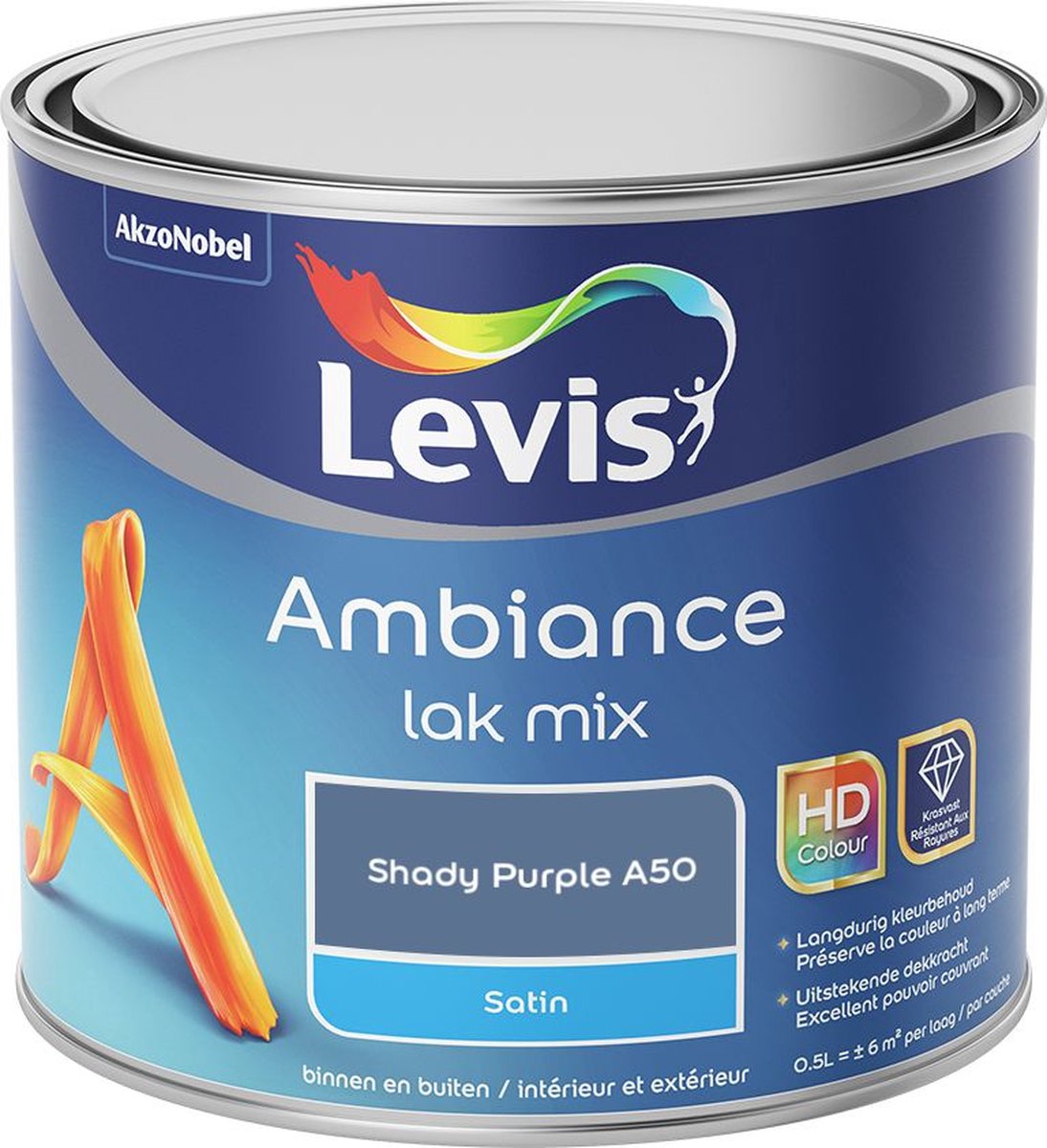 Levis - Ambiance Lak Satin Mix - Shady Purple A50 - Mengverf - 0,5 L
