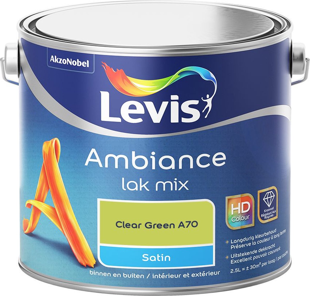 Levis - Ambiance Lak Satin Mix - Clear Green A70 - Mengverf - 2,5 L