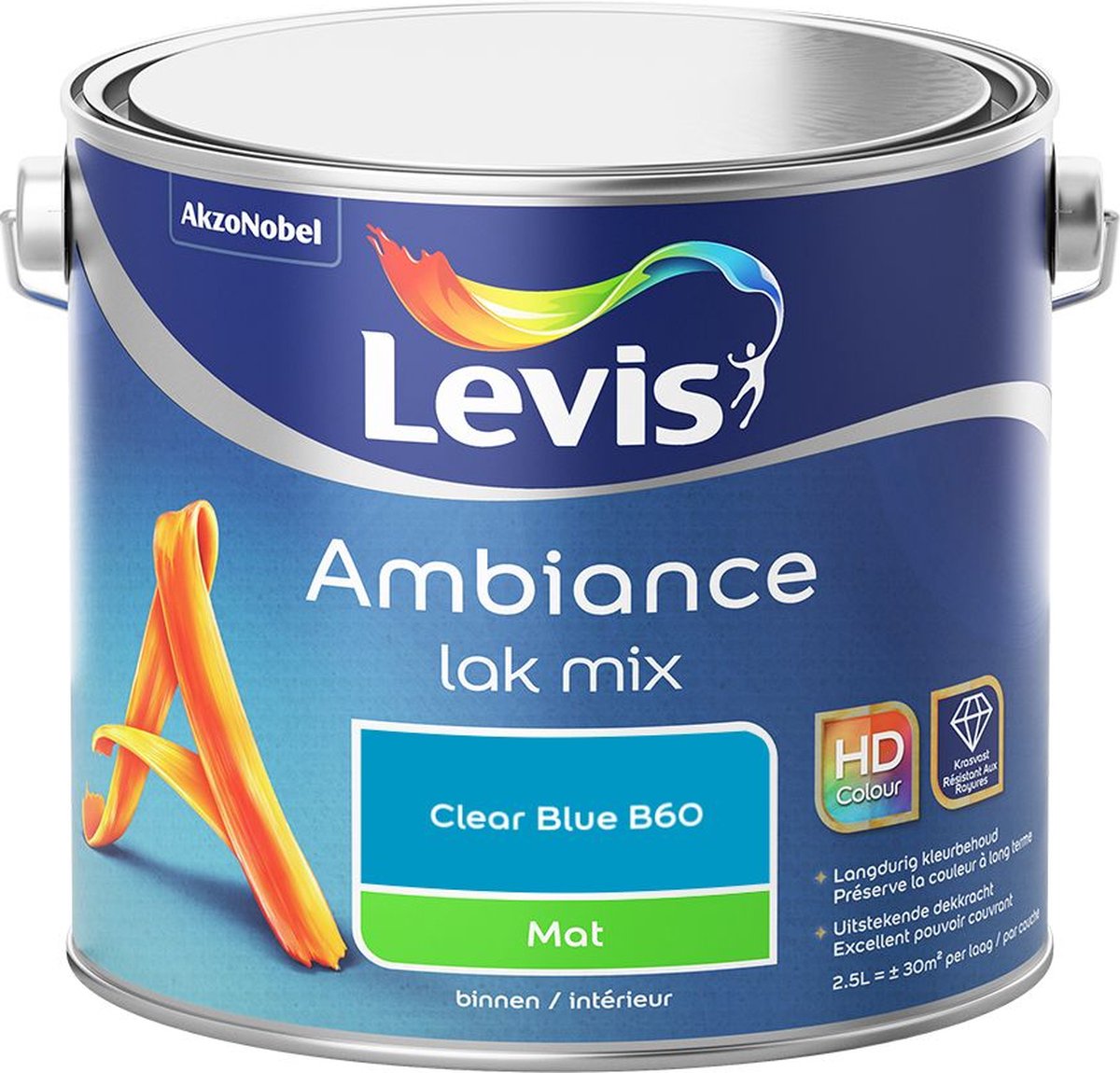 Levis - Ambiance Lak Mat Mix - Clear Blue B60 - Mengverf - 2,5 L