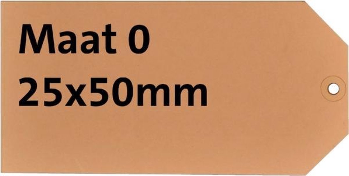 Label HF2 karton Nr0 200gr, 25x50mm 1000 st,
