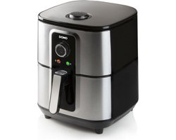Domo DO536FR friteuse Enkel 5,5 l 1800 W Heteluchtfriteuse Zwart, Zilver