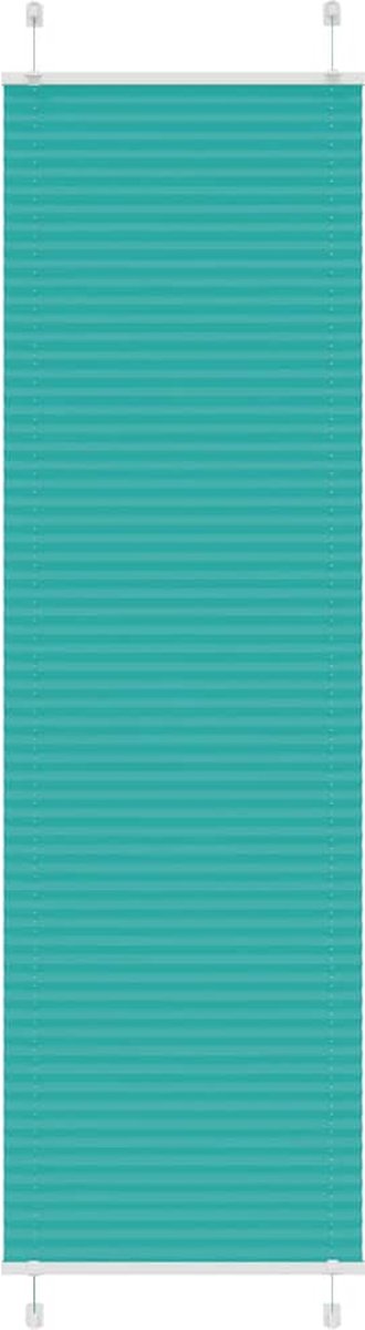 vidaXL Plissé - rolgordijn - 55x200 - cm - stofbreedte - 54,4 - cm - petrol - groen
