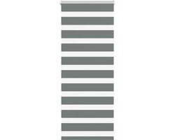 vidaXL - Zebra - rolgordijn - 65x100 - cm - stofbreedte - 60,9 - cm - donkergrijs