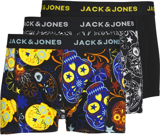 Jack & Jones 3-Pack heren boxershort - Skull Black/Black - XL