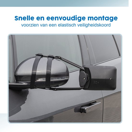 ProPlus Caravanspiegel Duo - Opzetspiegel - Verstelbaar - Universeel voor Links en Rechts - 23 cm - Caravan Accessoires - E-gekeurd - Zwart van ProPlus — afbeelding 5