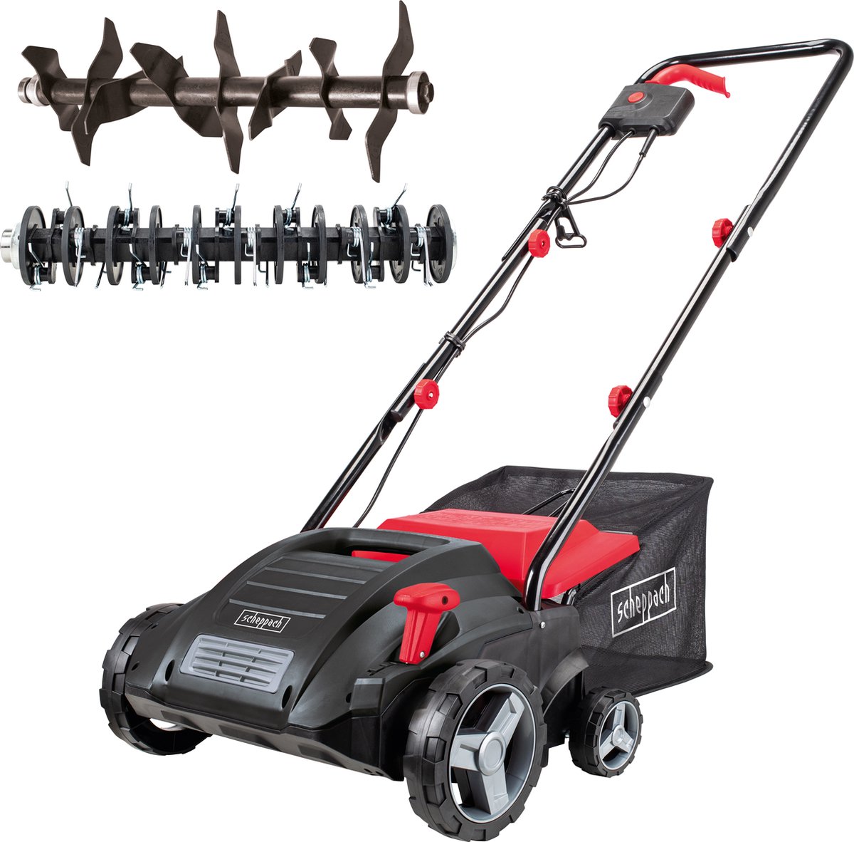 Bol.com Scheppach Elektrische Verticuteermachine & Beluchter SC32 - 1500W - 32cm werkbreedte en tot 12mm werkdiepte - voor gazon... aanbieding