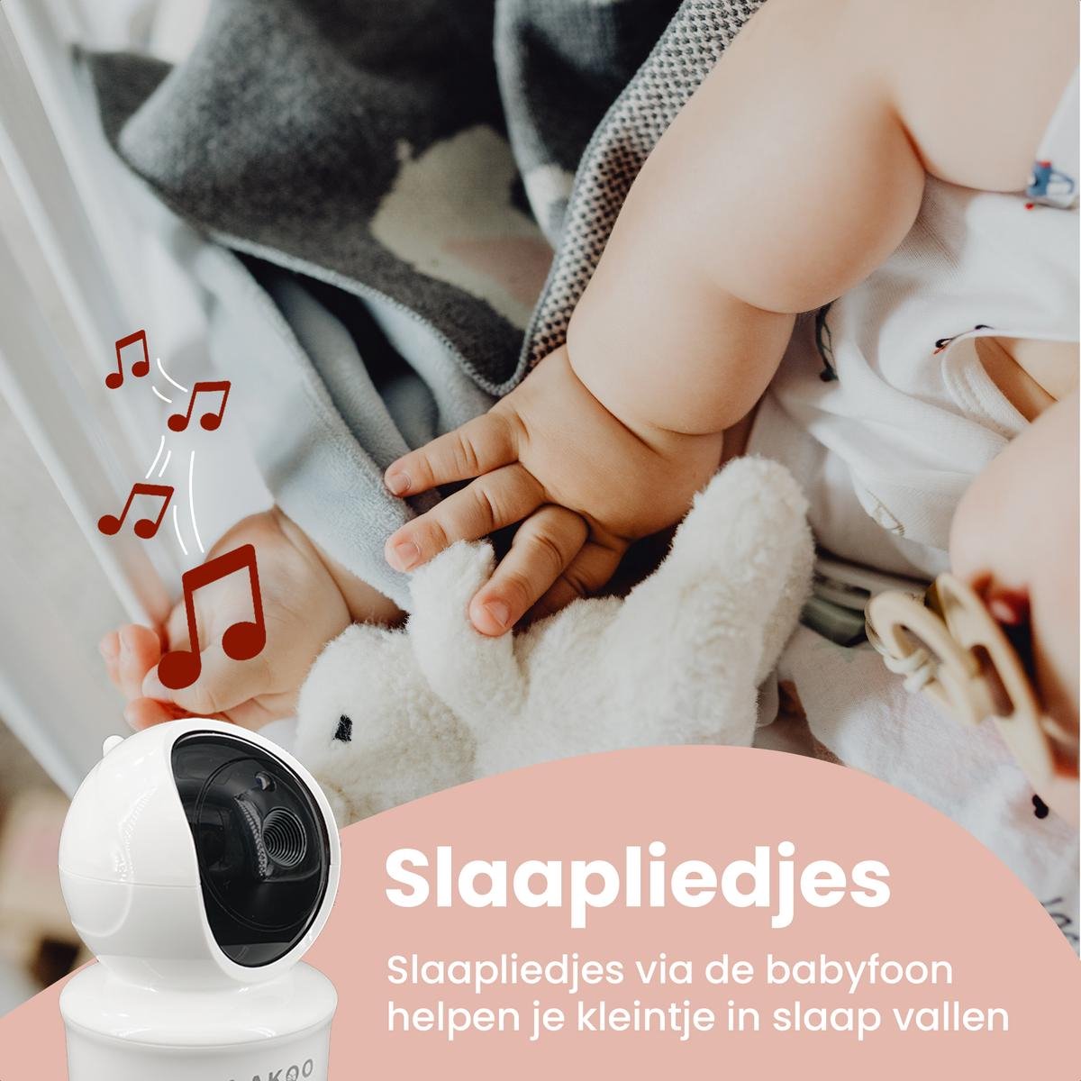Lakoo PRO 5 Babyfoon met Camera en 5 inch Beeldscherm 1080p - afbeelding 3